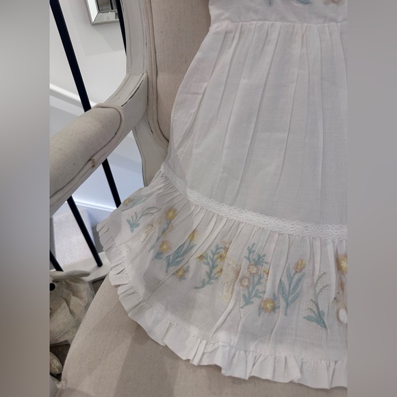 🐰4T 100% Cotton Floral Embroidered Puff Sleeve Spring Bunny Toddler Dress NWT - Picture 10 of 16